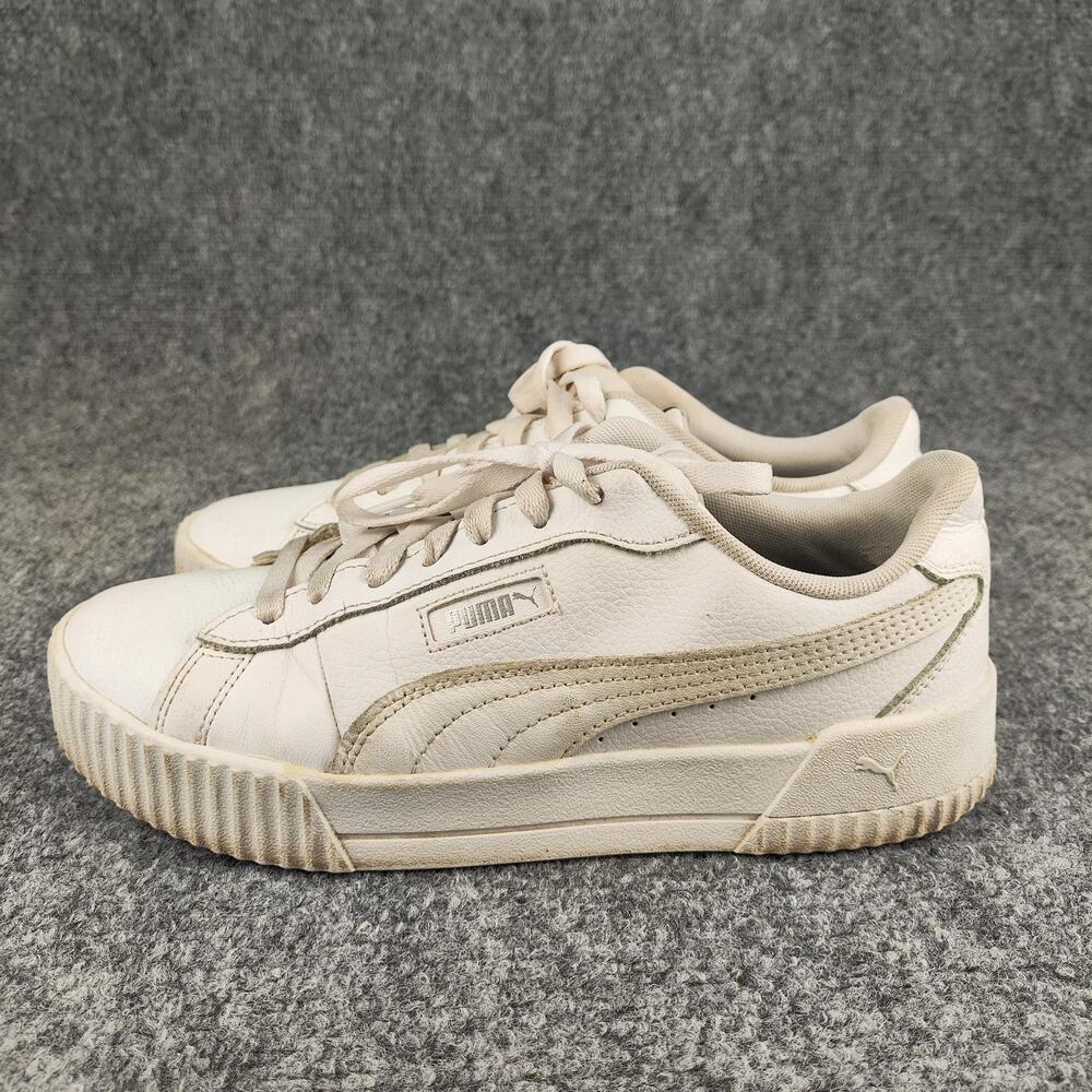 Puma Shoes Womens Size 8.5 White Low Top Platform Casual Sneakers 384631-02